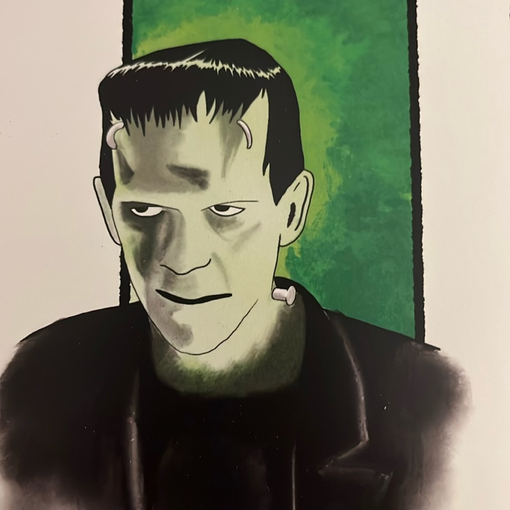 Frankenstein Monster art print by Kevin Cleveland 4x6